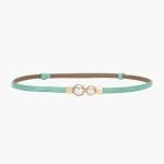 Ceinture fine en cuir pour femme, modèle Kafy