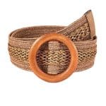 Ceinture large en raphia, modèle Jalissa