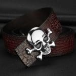 Ceinture Tête de Mort pour Femme ou Homme, modèle Fang