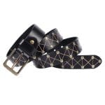 Ceinture texturée à rivets pour Homme, modèle Jora
