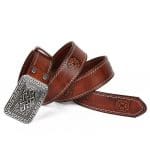 Ceinture Western en cuir, modèle Yoomee